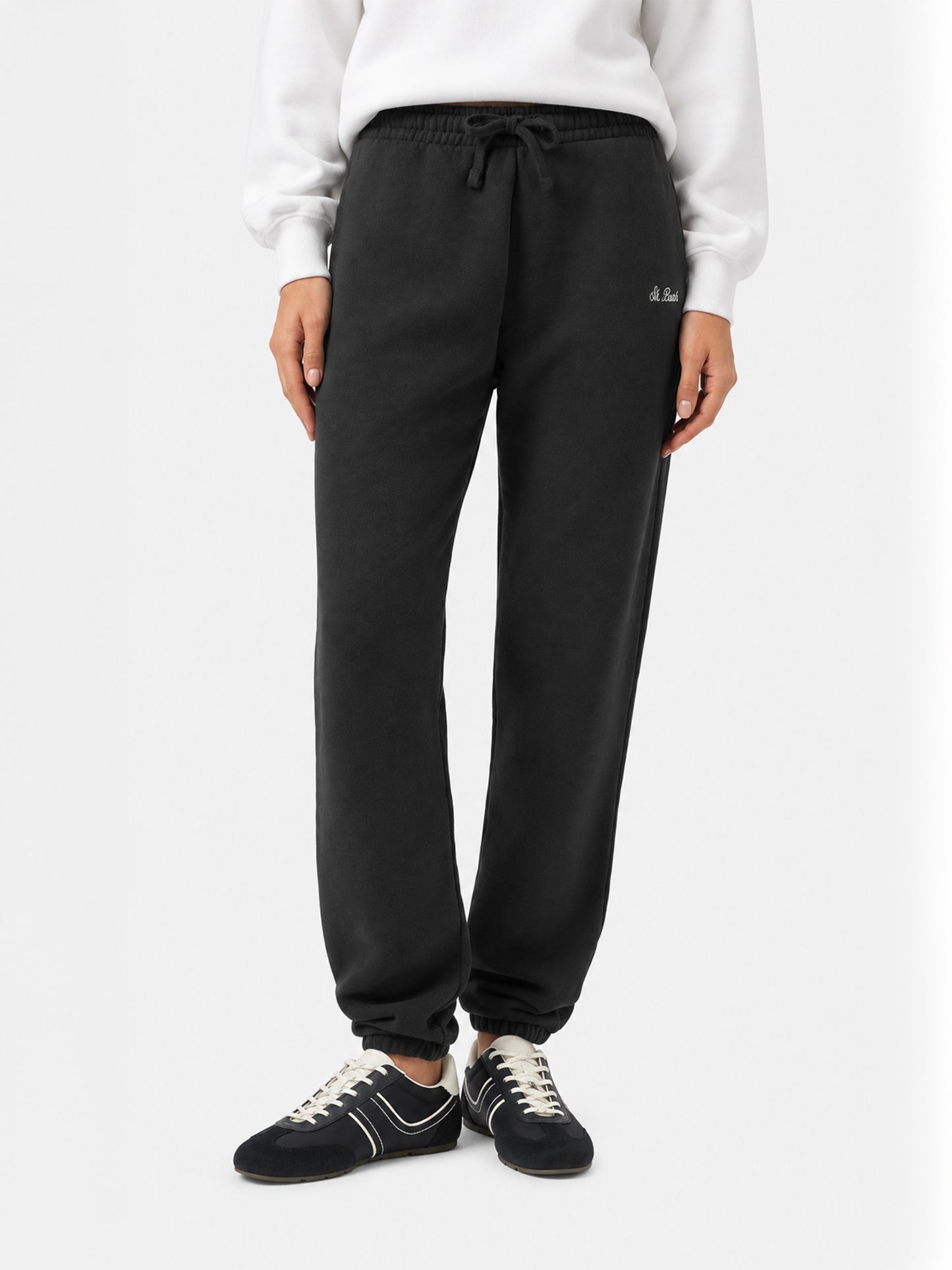 Black cotton fleece jogger pants Odalys