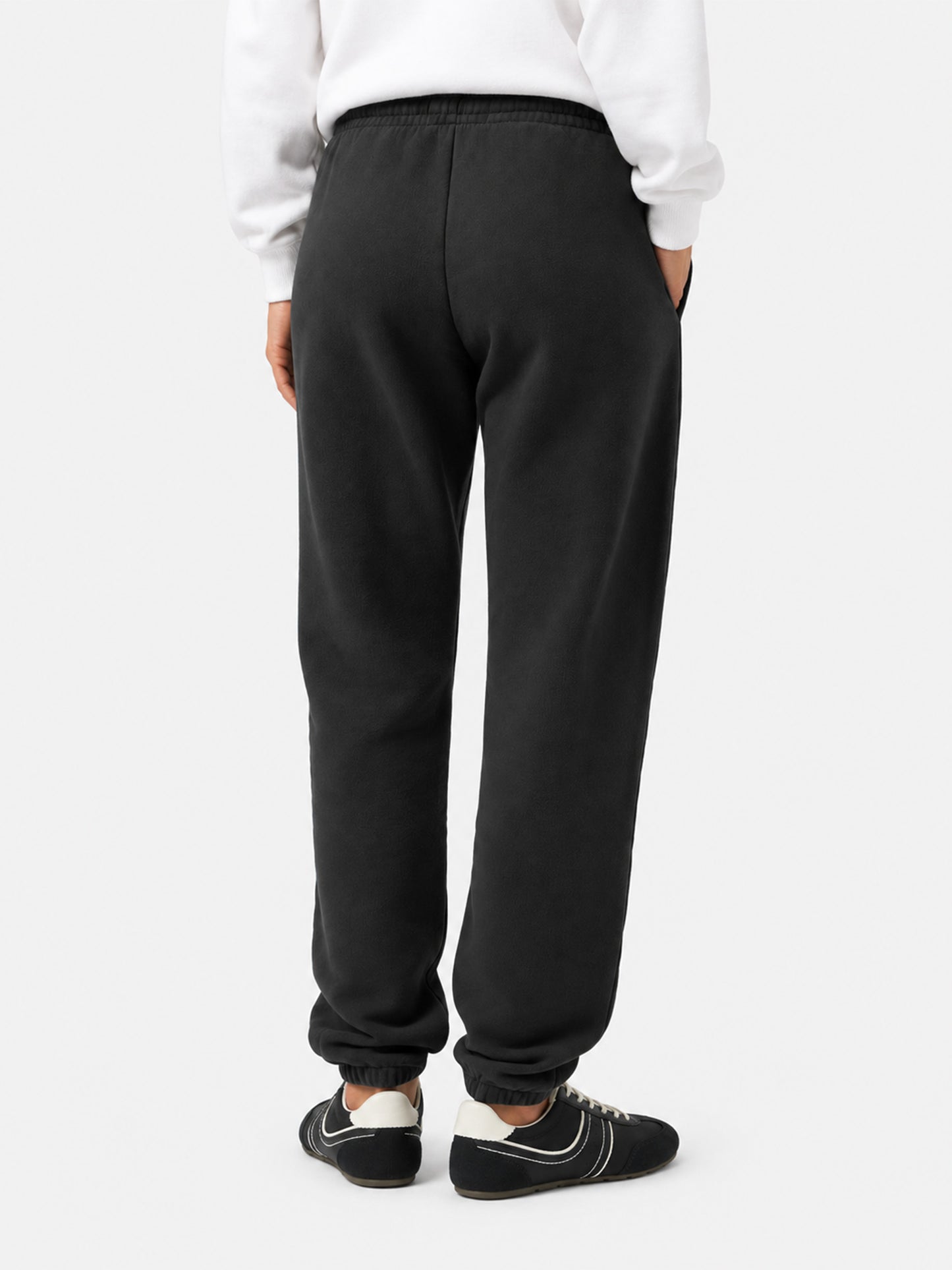 Black cotton fleece jogger pants Odalys