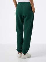 Woman British green cotton fleece jogger pants Odalys