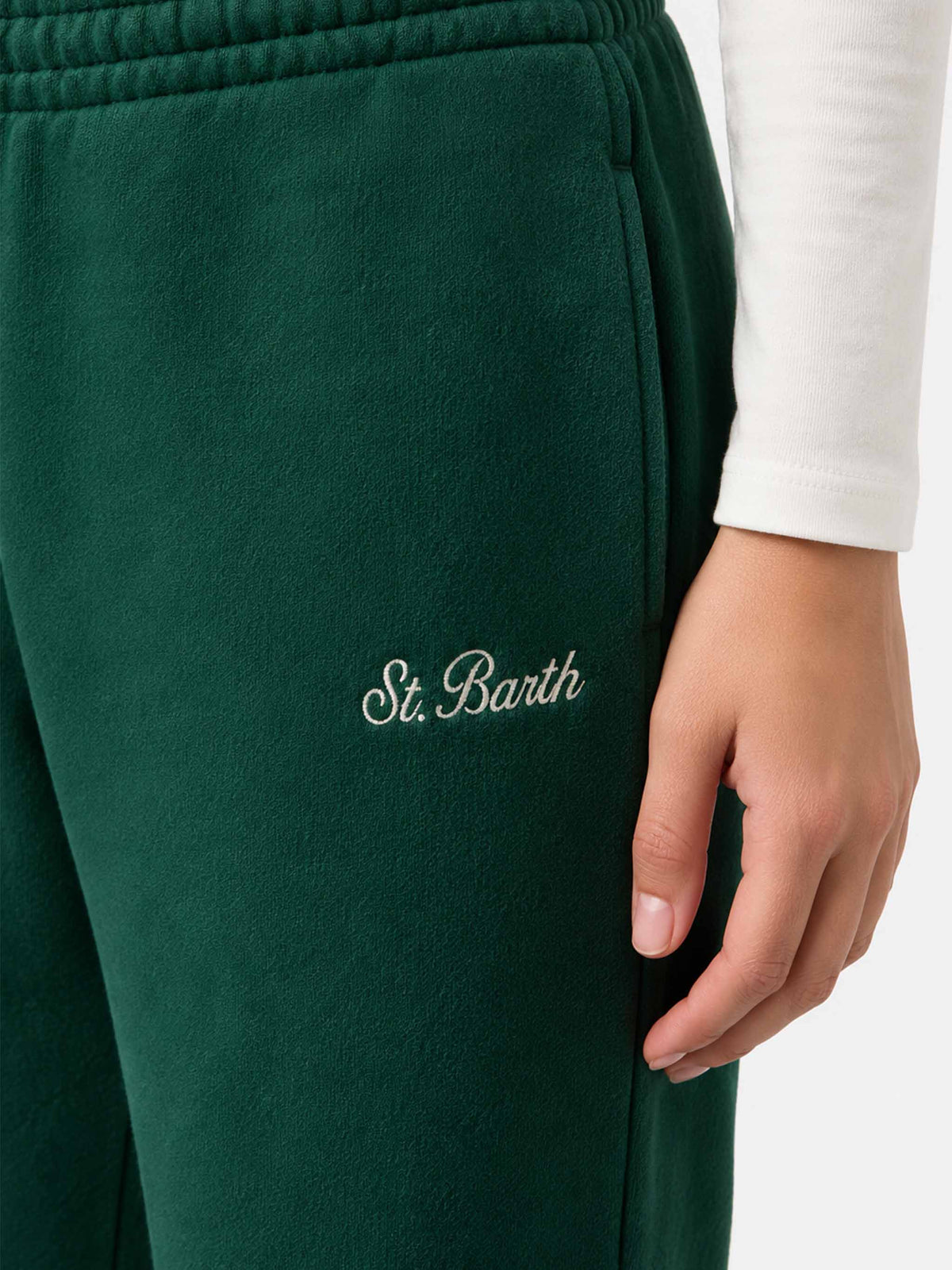 Odalys Jogginghose aus Baumwollfleece in British Green 