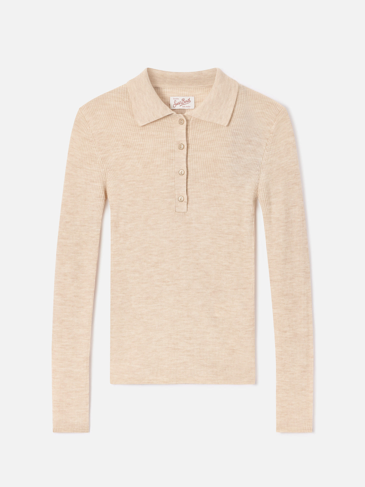 Pull en laine mérinos Grain Odell avec col polo 