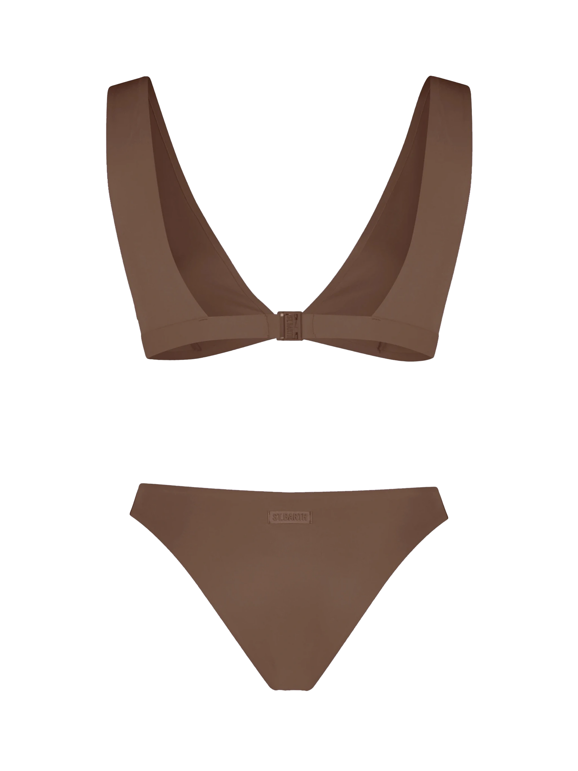 Woman brown heatsealed scooped bikini Ofelia Reanna - MC2 Saint Barth