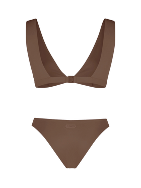 Woman brown heatsealed scooped bikini Ofelia Reanna - MC2 Saint Barth