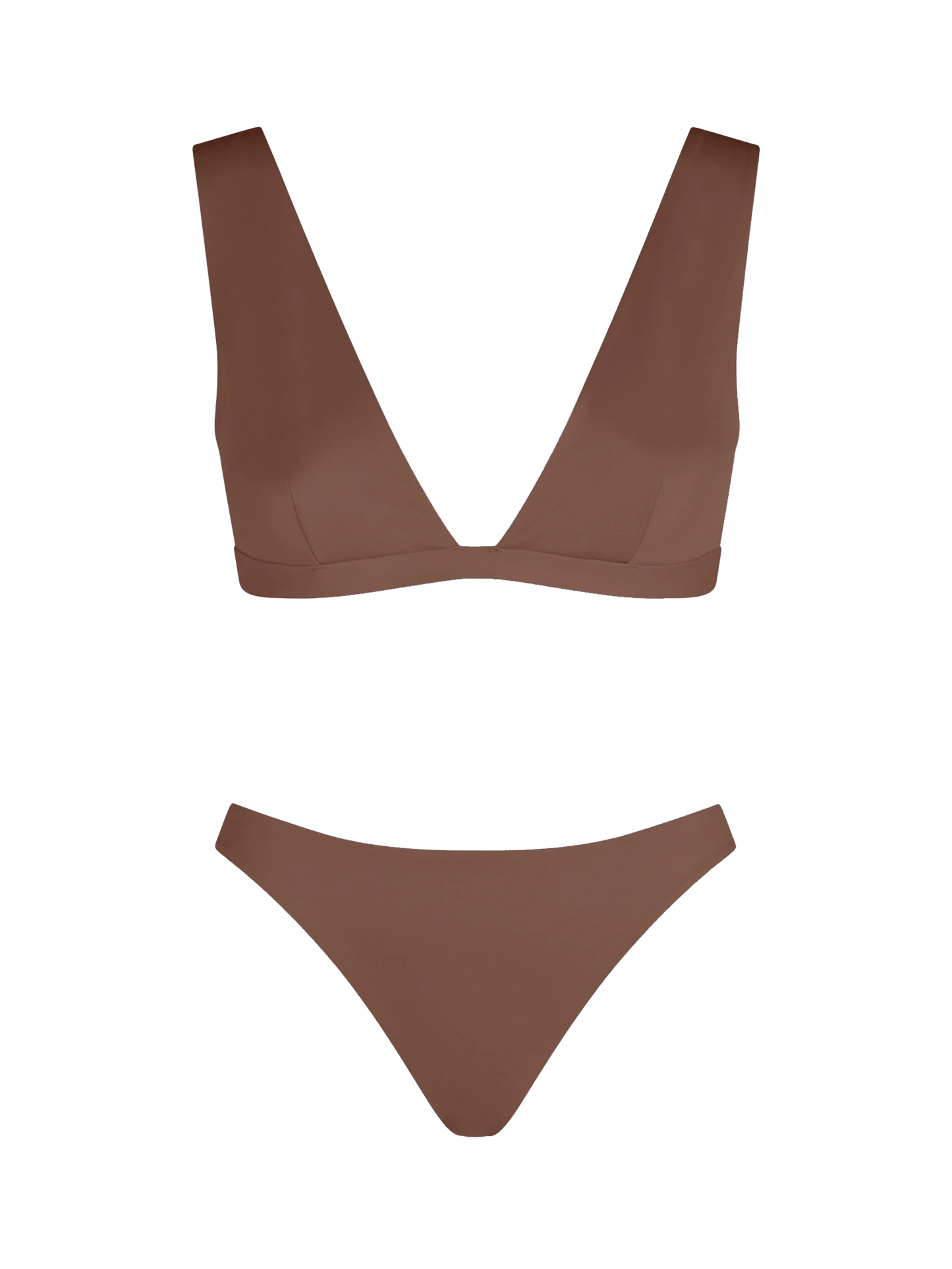 Woman brown heatsealed scooped bikini Ofelia Reanna - MC2 Saint Barth