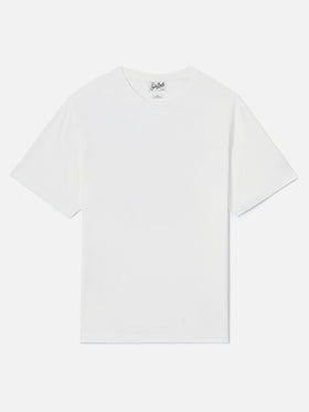 T-shirt Orson en crêpe de coton blanc avec logo brodé 