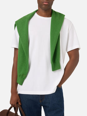T-shirt Orson en crêpe de coton blanc avec logo brodé 