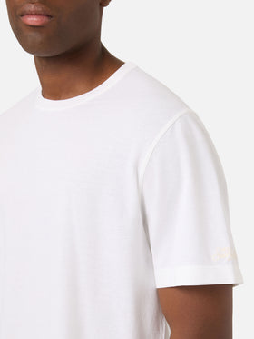 T-shirt Orson en crêpe de coton blanc avec logo brodé 