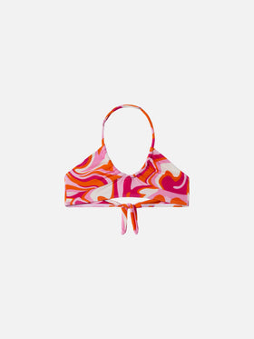 Page Jr Crop-Top mit Liquid Shape Print