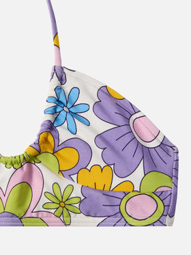 Page Jr Crop-Top mit Hippie-Blumenmuster