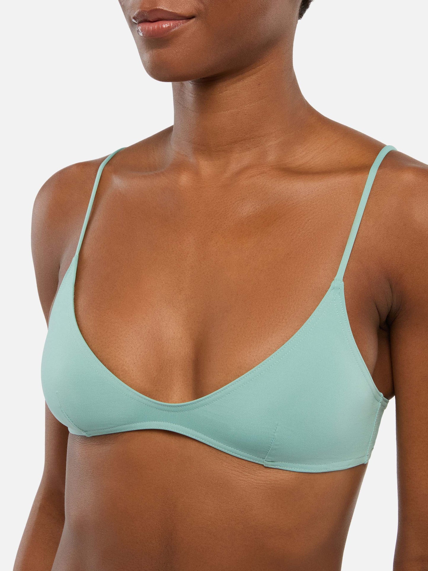 Paloma Naomi plunging bralette bikini in sage green
