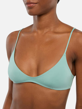 Paloma Naomi plunging bralette bikini in sage green