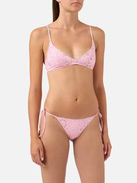 Bikini Paloma Marielle à imprimé bandana rose 