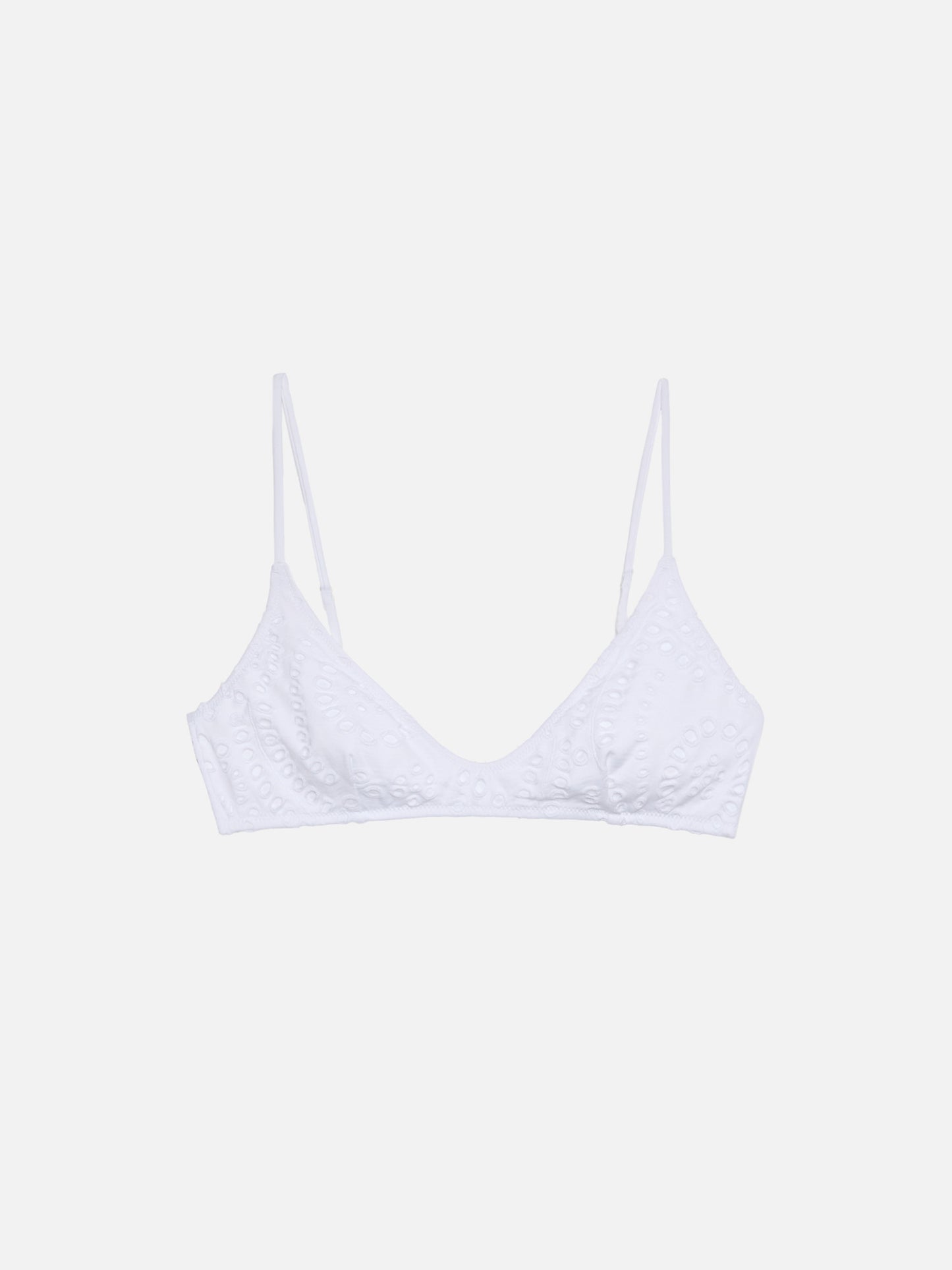 Paloma white Sangallo lace scoop bralette - MC2 Saint Barth