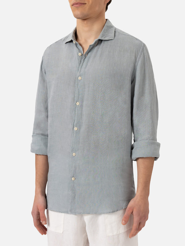 Grey linen shirt Pamplona