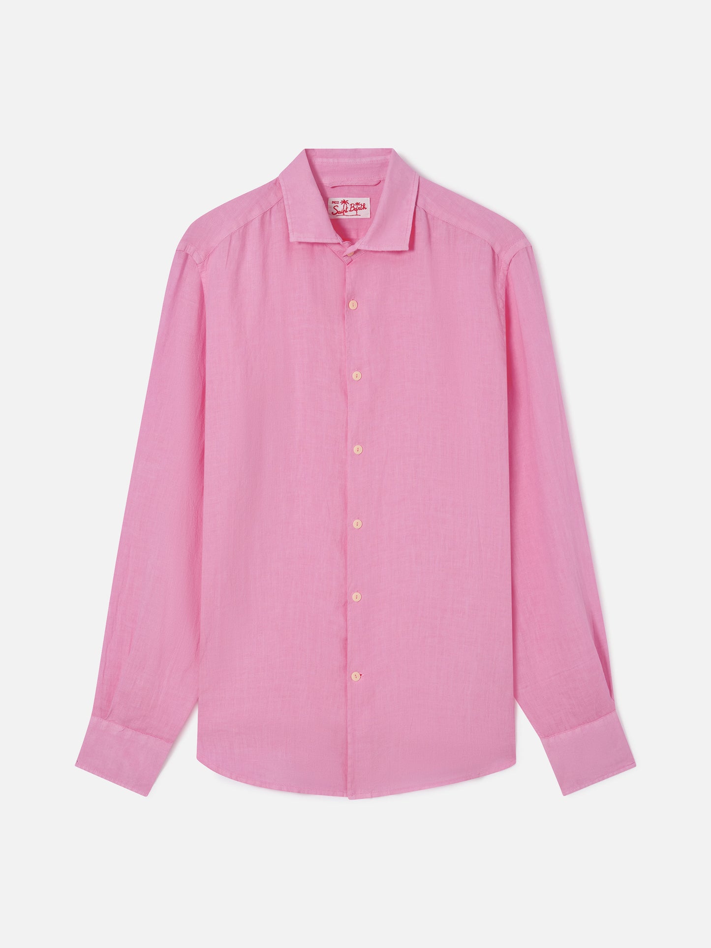 Camicia Pamplona in lino rosa