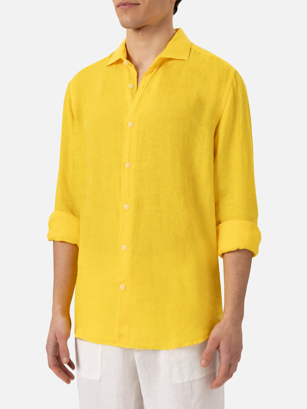 Yellow linen shirt Pamplona