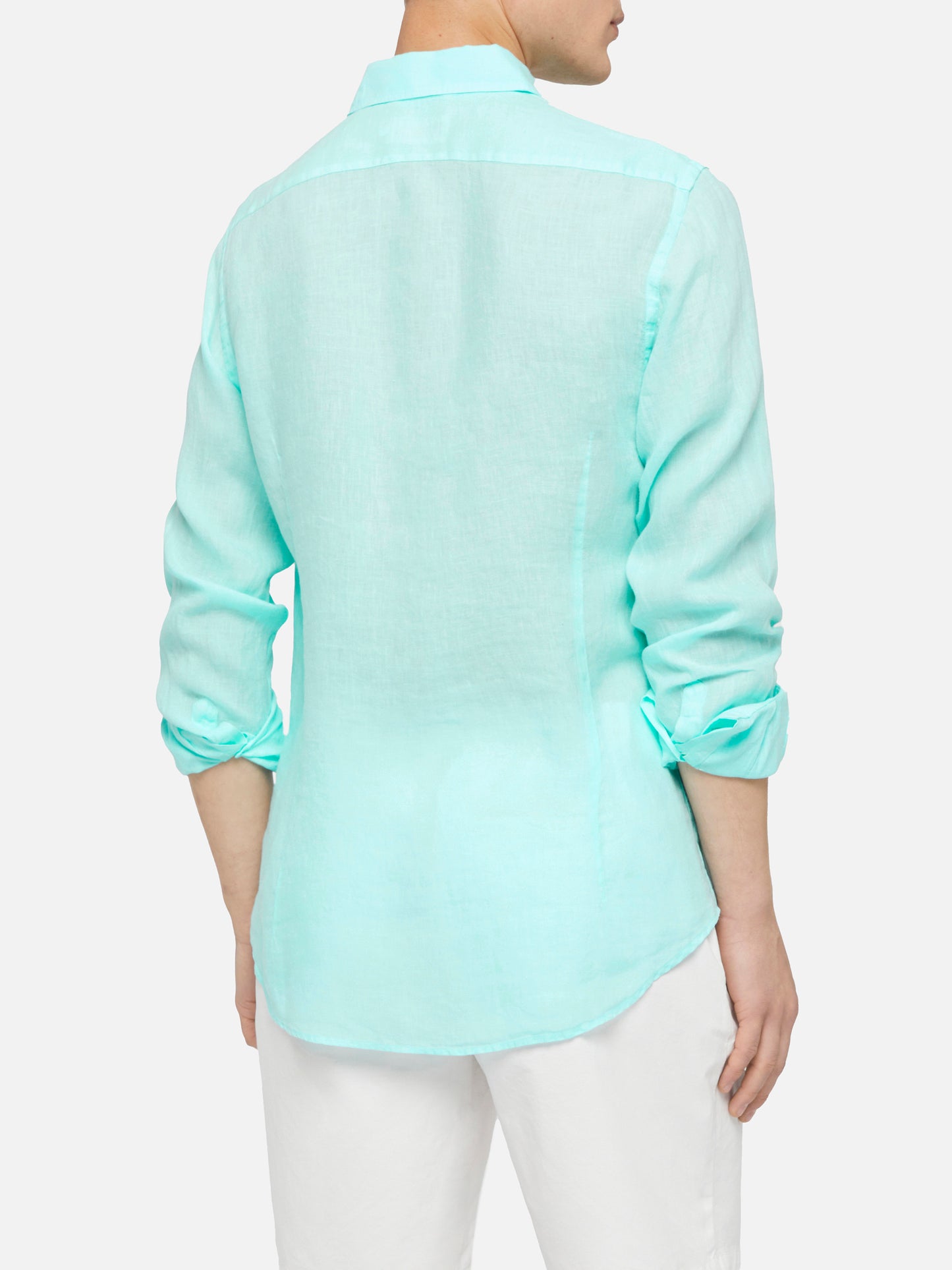 Water green linen shirt Pamplona - MC2 Saint Barth