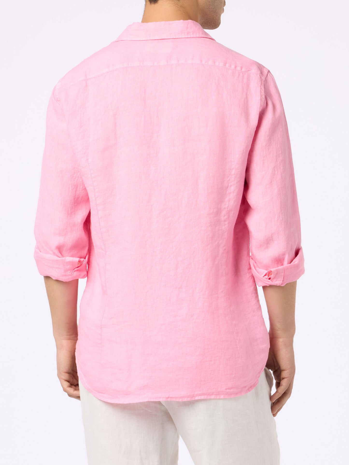 Bubble pink linen shirt Pamplona