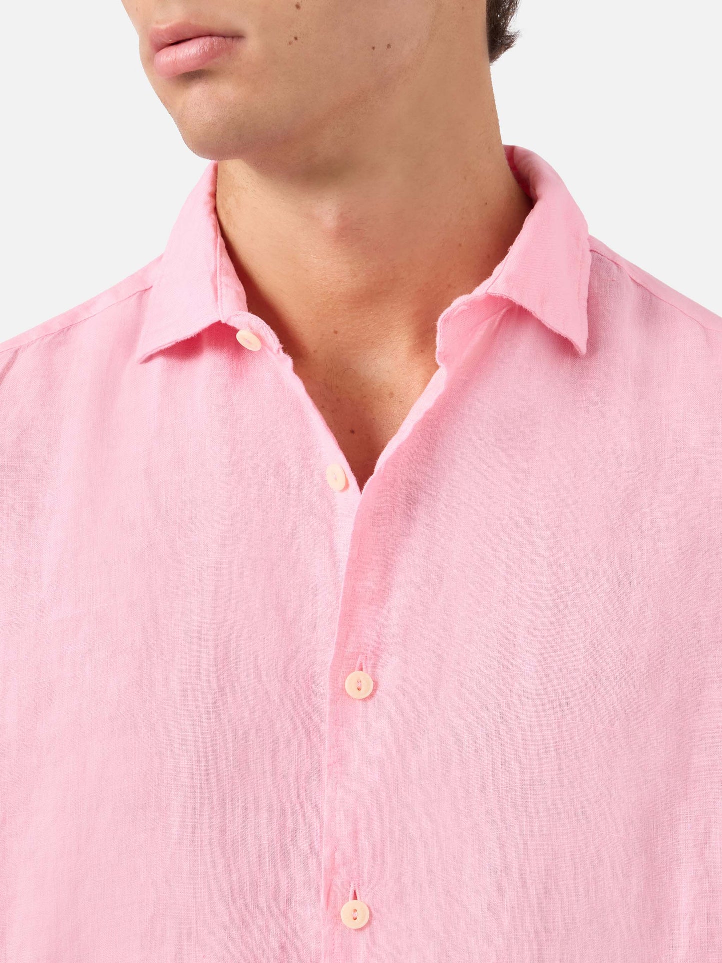 Pamplona pink linen shirt