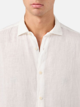 Camicia Pamplona in lino bianco