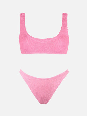 Bikini a bralette Naima Naomi in crinkle rosa