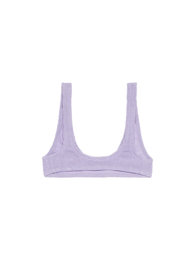Woman lilac lurex tiny crinkle bralette Pamy - MC2 Saint Barth
