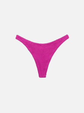 Naomi slip mare cheeky in crinkle lurex color fucsia