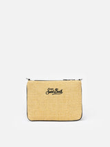 Parisienne Straw pochette with Forte dei Marmi embroidery