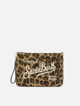 Parisienne Crossbody Bag in leopard wool blend