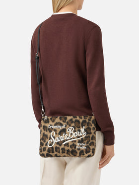 Parisienne Crossbody Bag in leopard wool blend