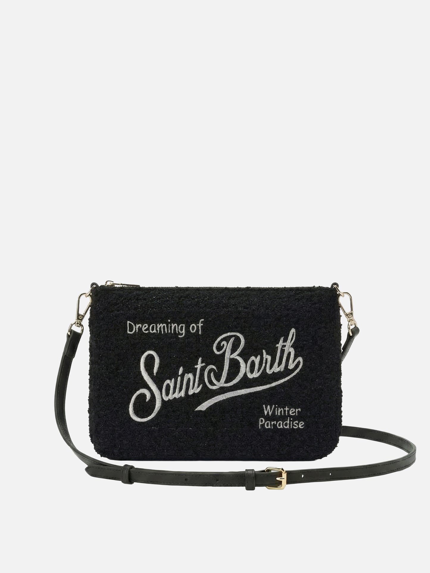 Borsa crossbody Parisienne Tweed nera