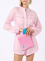 Pareasy pink crinkle pochette