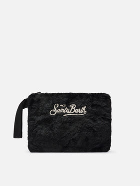 Pareasy Pouch in black faux fur