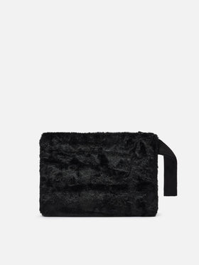 Pareasy Pouch in black faux fur