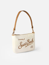 Weiße Tasche Mini Parisienne mit Saint Barth-Stickerei