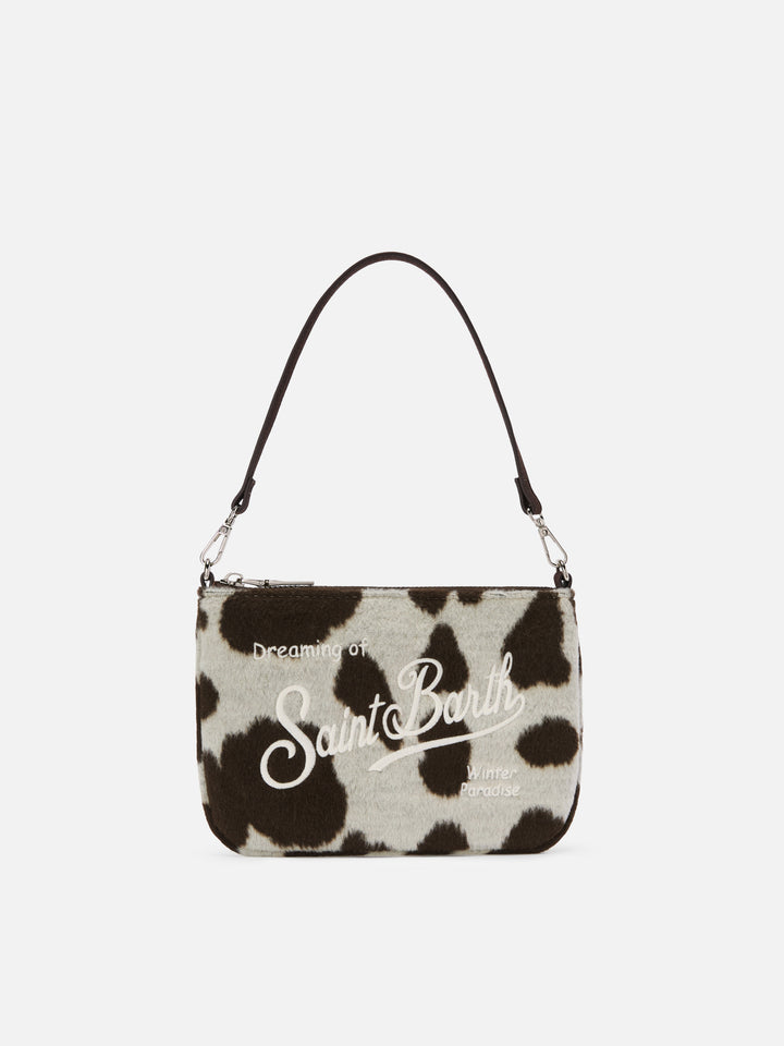 Borsetta a spalla Parisienne Mini Felt in misto lana muccato