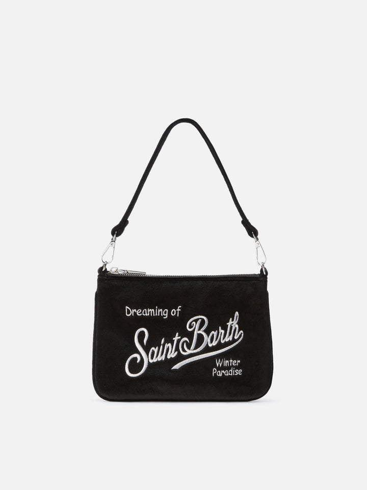Borsetta a spalla Parisienne Mini Velvet nera