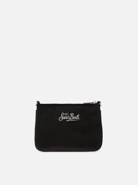 Parisienne Mini Shoulder Bag in black velvet