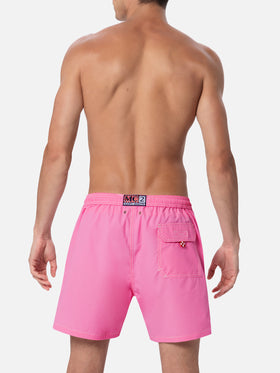 Pink mid-length swim shorts Patmos - MC2 Saint Barth