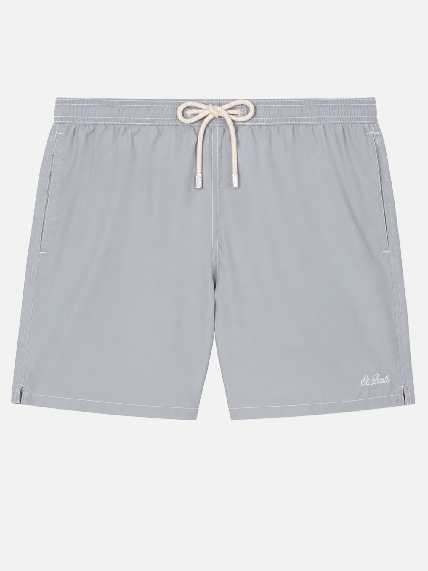 Short de bain classique mi-long gris clair Patmos 