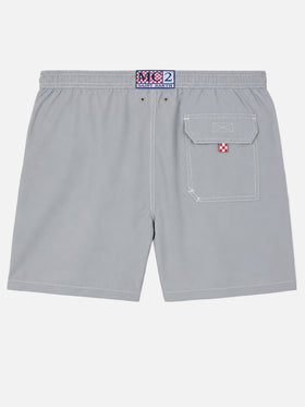 Short de bain classique mi-long gris clair Patmos 