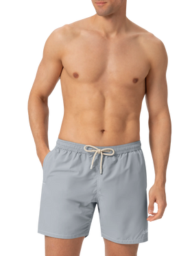 Grey mid-length classic light swim shorts Patmos - MC2 Saint Barth