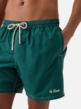 Short de bain classique Patmos en vert britannique 