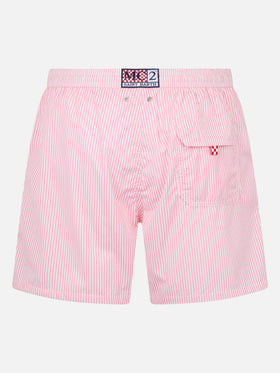 Man seersucker striped swim shorts Patmos