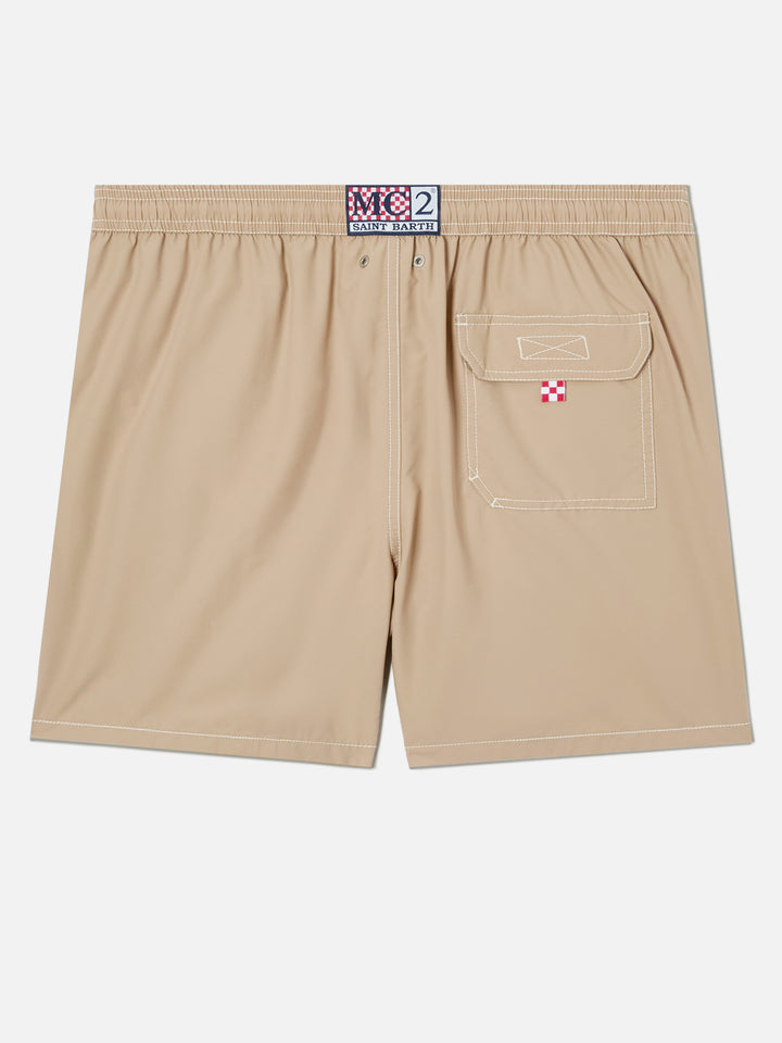 Patmos swim shorts in solid beige