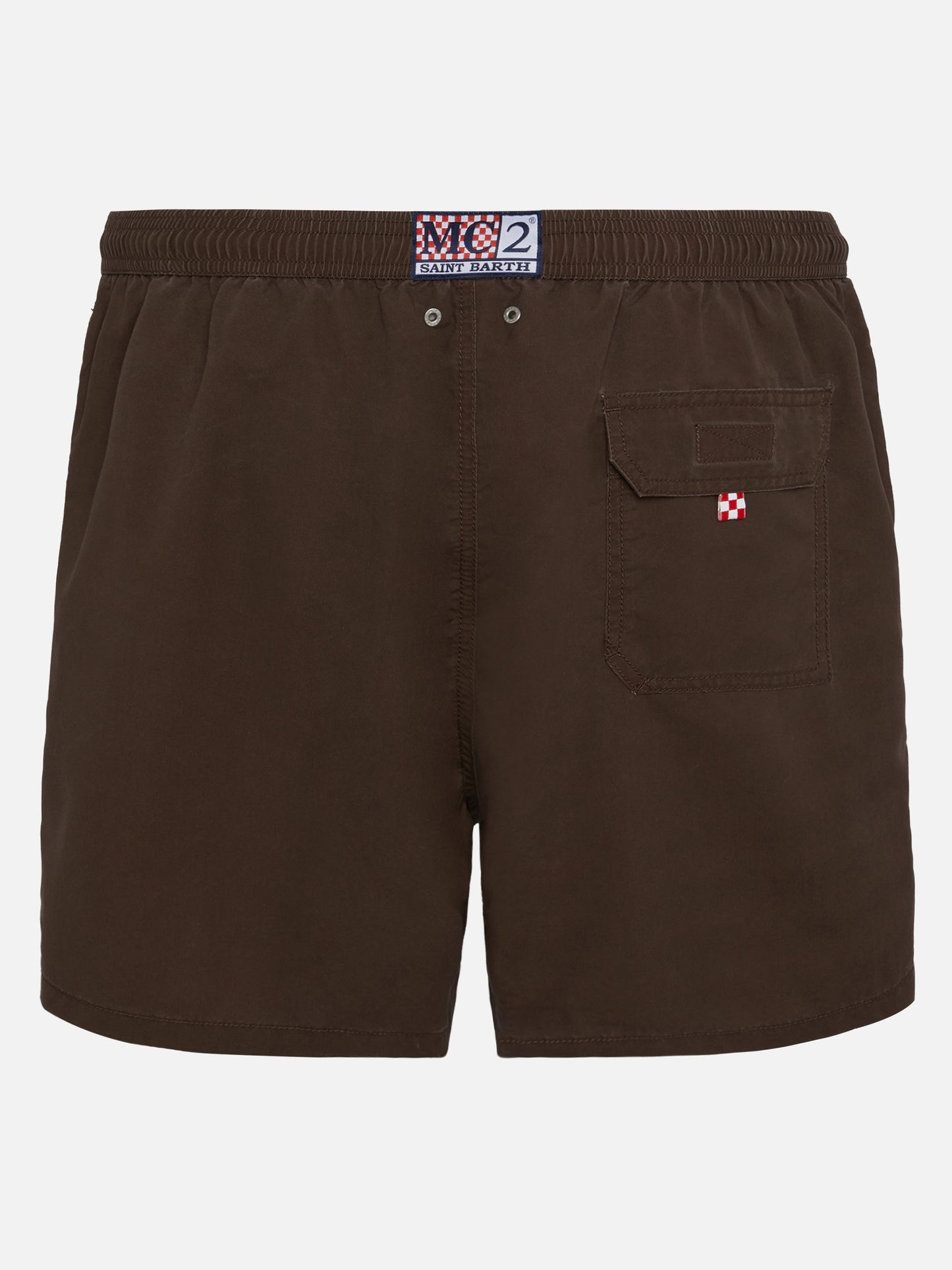 Vintage braune mittellange Badeshorts Patmos Used