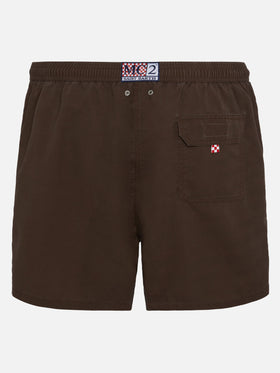 Vintage braune mittellange Badeshorts Patmos Used