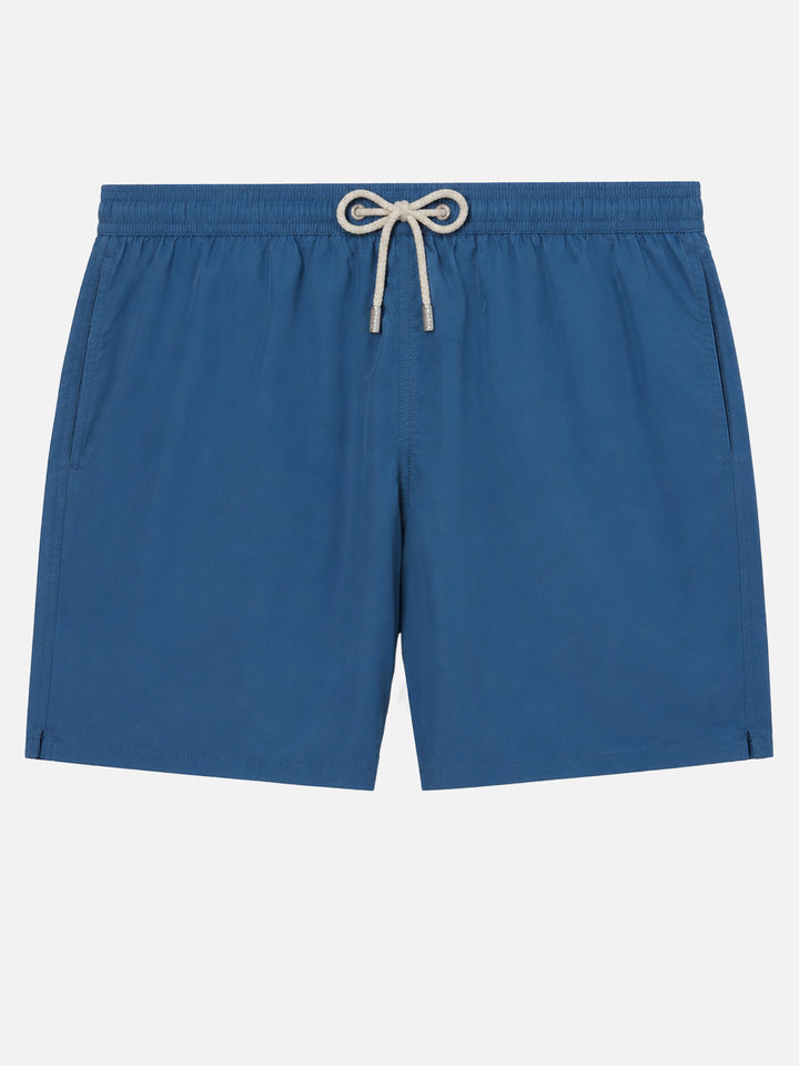 Patmos swim shorts in dusty with used effect and logo embroidery