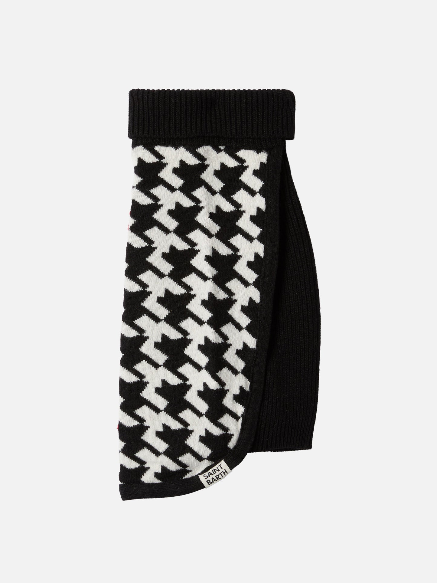 Dog sweater with Pied de Chien embroidery