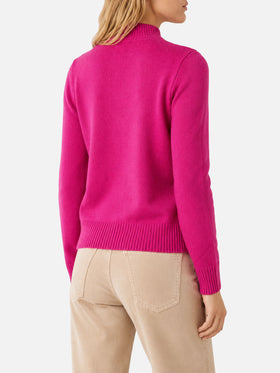 Fuchsia Peak Pullover mit Cortina-Print 